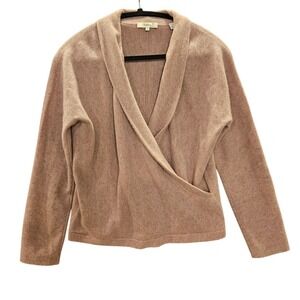 Vince‎ 100% Cashmere Wrap Pullover Sweater Women Sz M Gorgeous Quiet Luxury #476
